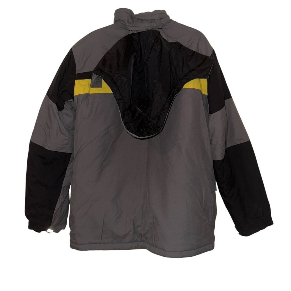 Columbia Winter Coat Big Boys 18 20 Gray Hooded Lined Insulation Pockets - Picture 6 of 11